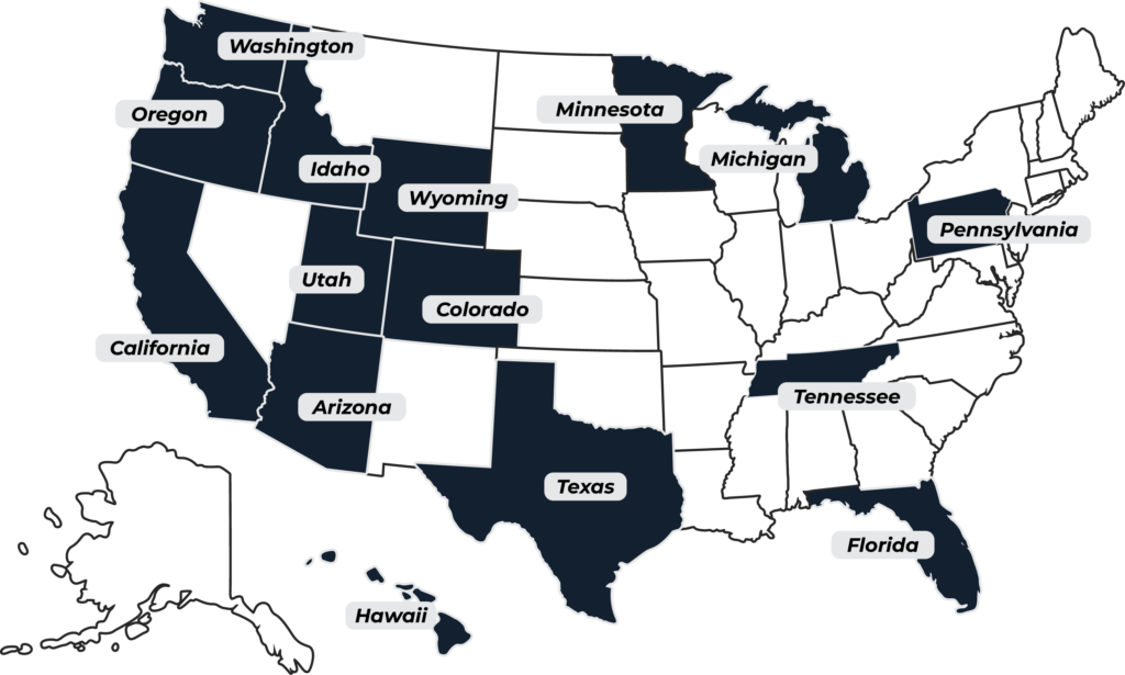 PGS Licensed States Map